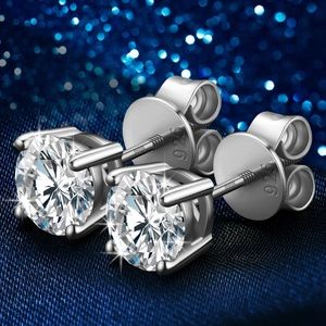 CERTIFIED 0.3 CT REAL MOISSANITE Stamped 925 Solid Sterling silver Earrings